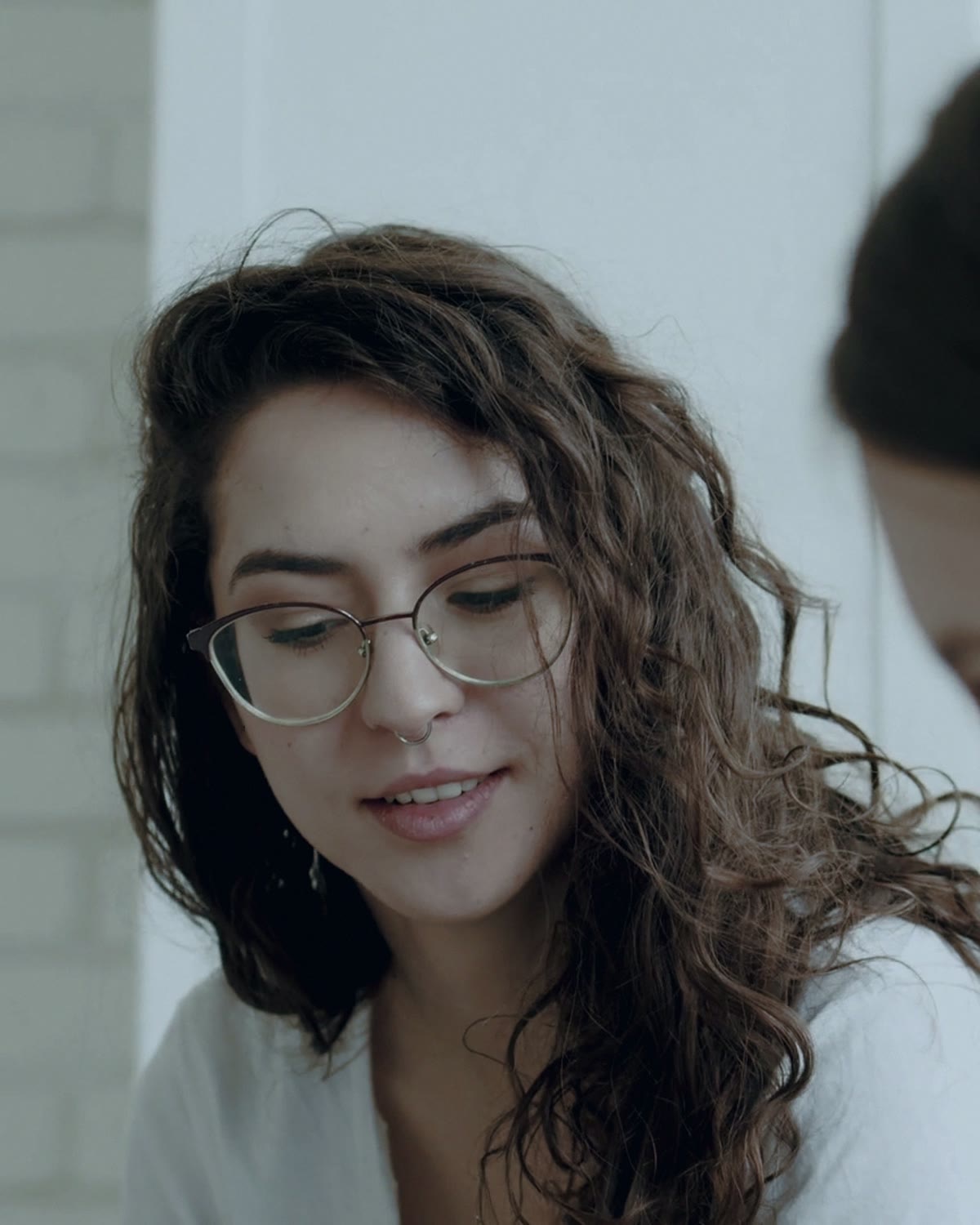 Two people in real conversation
