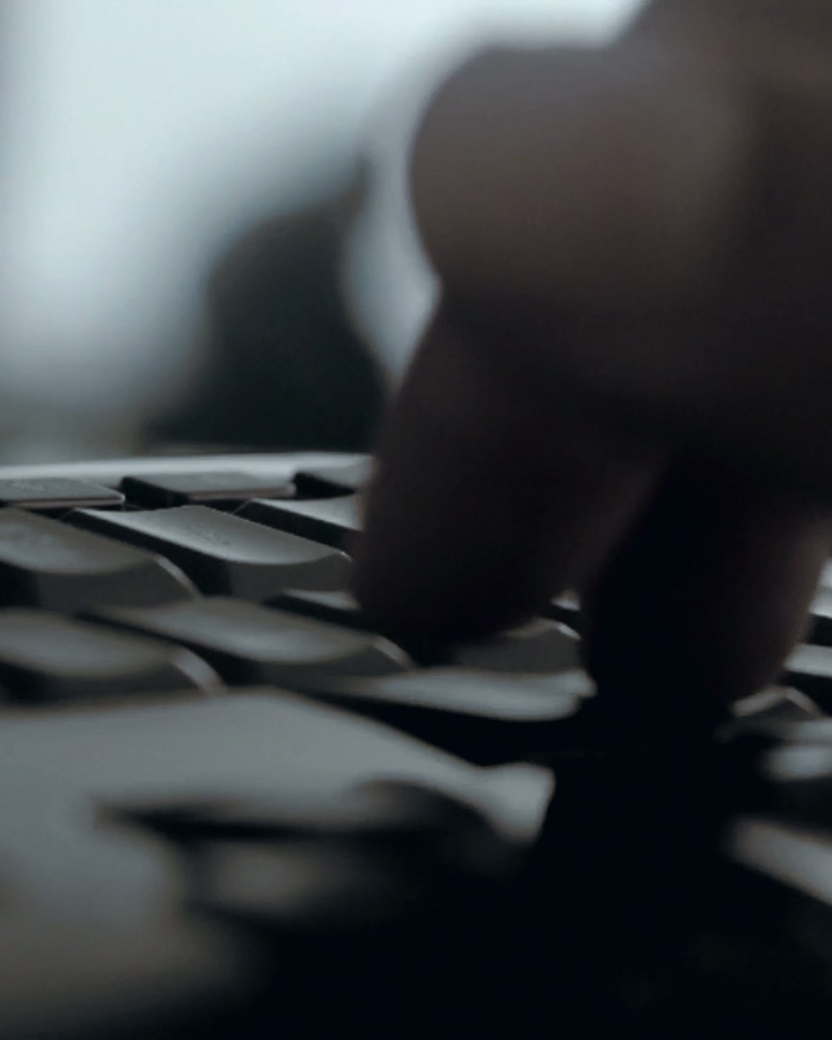 Hands at work on a keyboard